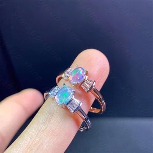 Luxury atmosphere hot sale style natural opal ring 925 silver womens ring noble and elegant