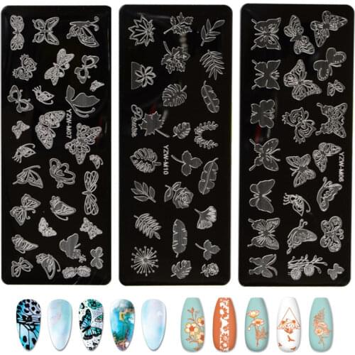 1Pcs butterfly Nail Art Stamp Nail Stamping Template Flower Geometric Animals DIY Nail Designs Manicure Image Plate Stencil