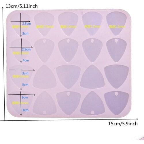 DIY Resin Silicone Mold Guitar Picks Collection Box Storage Guitar Play Plectrums Resin Mirror Silicone Casting Mold Art Supplie