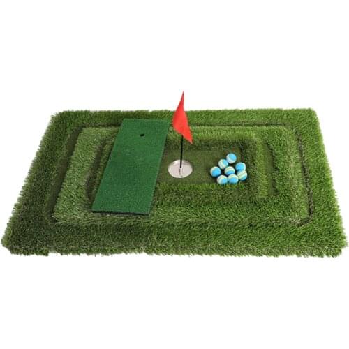 Water Floating Golf Green Mat Swimming Pool Floats Golf Putting Mat with Flag Cup Golfer Driving Mat Artificial Lawn Grass Pad