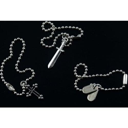 1/6 Soldier doll clothing accessories 12 inch cross dog tag nameplate metal necklace in stock