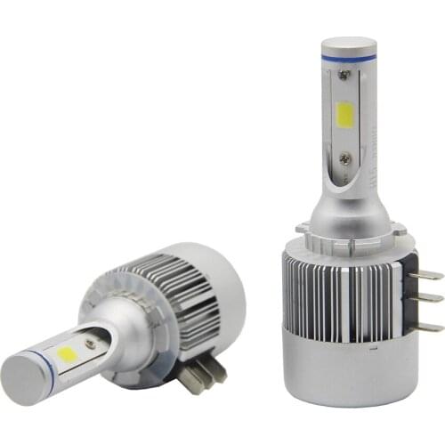 1set H15 LED Headlight Conversion Kit 72W 7600LM C6 Headlamp Bulb 6000K DRL Day Time Runing Light for cars led