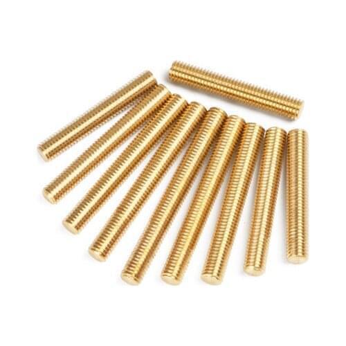 1pcs M8 brass thread bar metric rod double tooth stick H62 round column strip cudgel 0.7mm pitch 110mm-500mm long