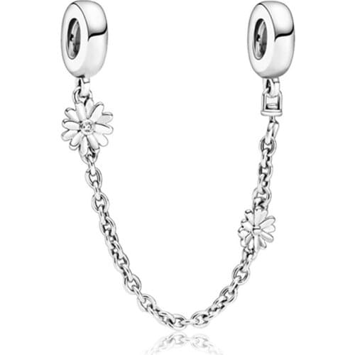 1Pcs New Beautiful Daisy Chain Pendant DIY Beads Suitable for Original Pandora Charm Bracelet Ladies Jewelry Making Gifts