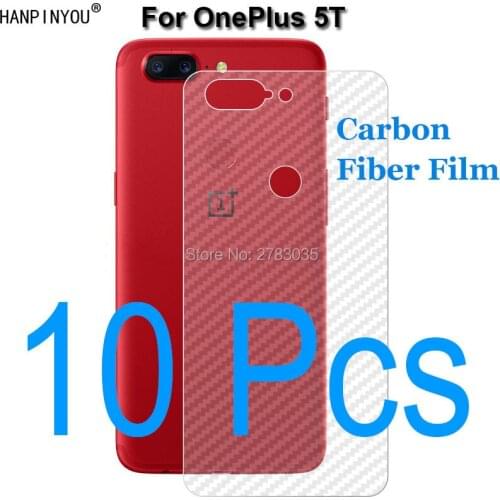 10 Pcs/Lot For OnePlus 5T A5010 One Plus 1+ 5T Durable 3D Anti-fingerprint Transparent Carbon Fiber Back Film Screen Protector