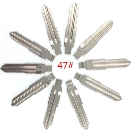10pcs/lot Type 47# Metal Blank Uncut Flip KEYDIY/VVDI/JMD Remote Key Blade