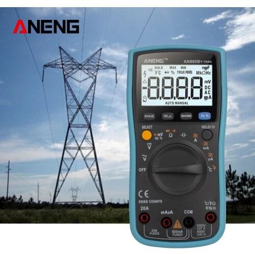 2020 Hot Sale ANENG AN860B Digital Clamp Meter Multimeter Handheld RMS AC/DC Resistance