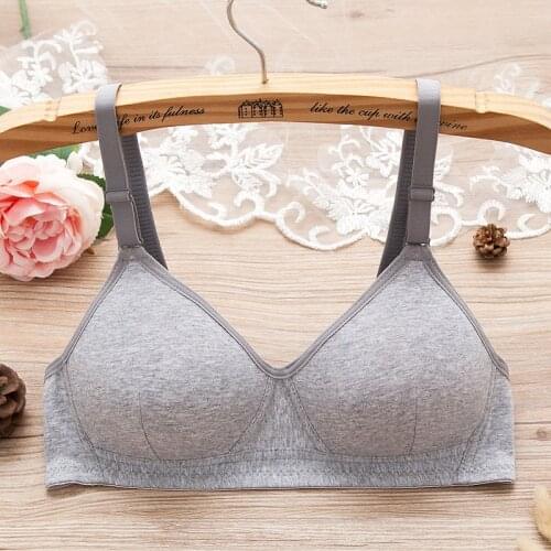 Wireless Pure Cotton Training Bra For Teen Girls Kid Solid Sport Underwear For Teenager Thin Cup Bra Top Teen Girls Clothing