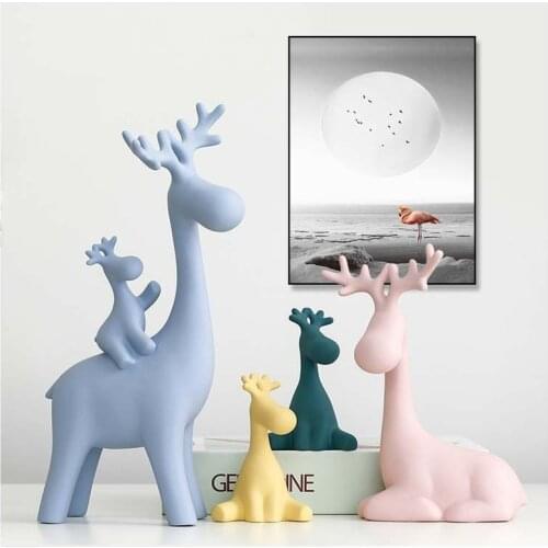 European Elk Ceramic Decoration Home Decoration Creative Elephant Living Room Wine Cabinet Decoration Decoration Holiday Gift