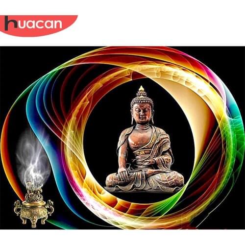 HUACAN 5D DIY Diamond Painting Buddha New Arrivals Home Decoration Diamond Art Embroidery Religion Sale