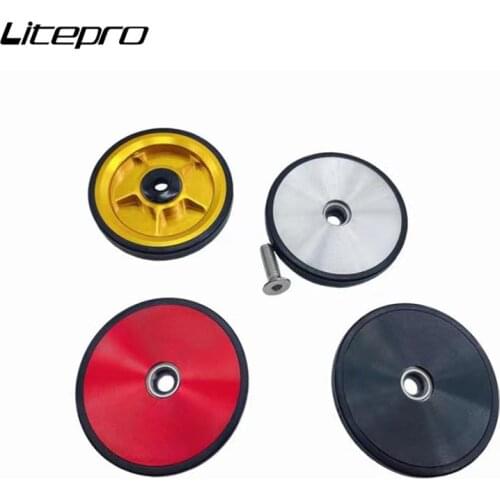 For Brompton Easywheel Litepro Aluminum Alloy Easywheel Bearing Wheel Black /Silver /Red /Gold