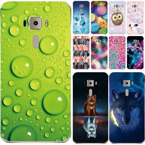 Soft Phone Case for Asus Zenfone 3 Delux ZS570KL Z016D 5.7" Cases Panda Funda Colorful Flower Silicone TPU