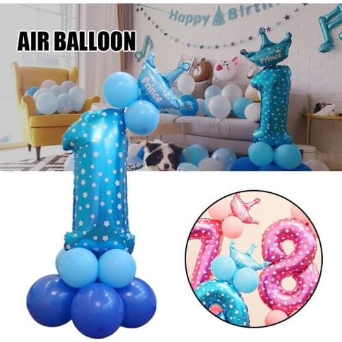 32 Inch Digital Birthday Party Set Holiday Wedding Aluminum Film Balloon Wedding Decoration for Girl Baby globos cumpleaños