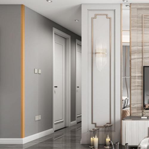 Gold Corner Bead Sticker SelfAdhesive Wall Decal Waterproof Tile Wall Gap Seal Strip Tape Floor Tile Beauty Stitching Wallpaper