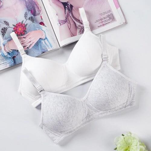 Teenage Girls Underwear Childrens Training Bras for Child Young Girl Tank Tops Solid Soft Cotton thin small Bra 12~18 Year Old