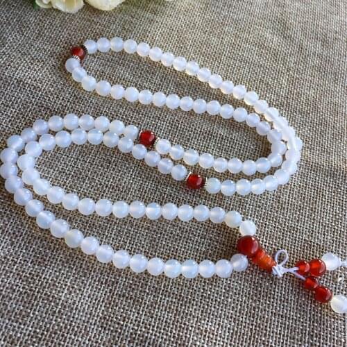 Wholesale JoursNeige White Crystal Bracelets 6mm Round Beads With Red Crystal Beads Bracelets for Women Girl Multilayer Jewelry