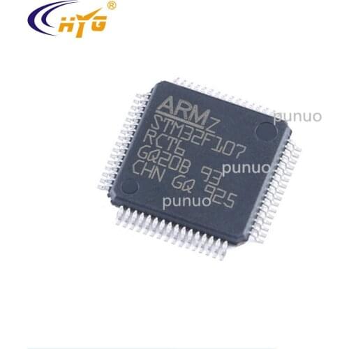 Original Authentic STM32F107RCT6 Encapsulation LQFP64 32-bit Microcontroller 64/25K Flash 10 Timers ADC Single Chip MCU 2.0-3.6V