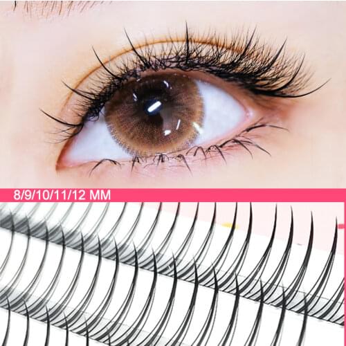 Yelix A/M Shape Professional Makeup Individual Lashes Cluster Natural Fluffy false eyelashes 3d Mink Eyelash extension