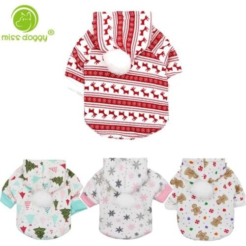 2018 Christmas Dog Clothes Winte Coat Clothing Reindeer Costume Pet Dog Christmas Clothes Cute Puppy Outfit For Dog XS-L 10E