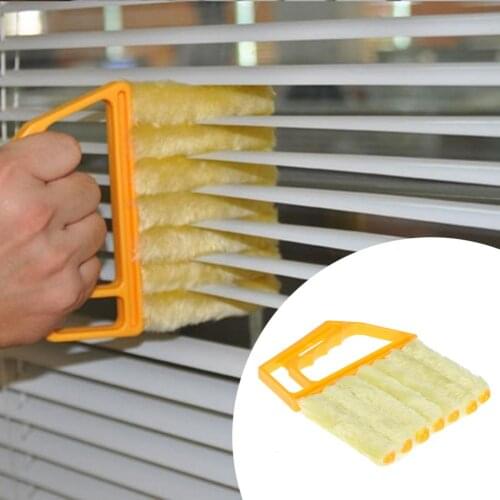 1 Pcs Blind Useful Microfiber Window Cleaning Brush Air Conditioner Duster Cleaner With Washable Venetian Blade Cleaning Cloth