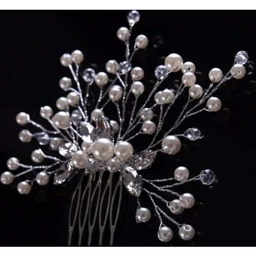 Bridal headwear, pearl hair comb Wedding bride ornament accessories Hot selling headwear in Europe and America