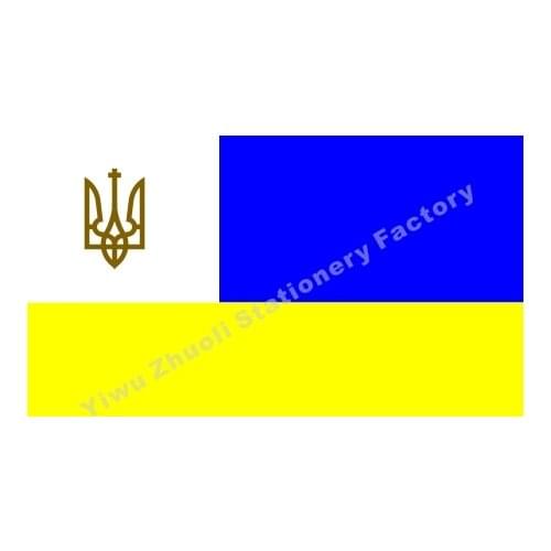 Ukraine Maritime Flag 3x5FT 90X150CM 100D Polyester Head Diplomatic Mission Ukrainian Peoples Republic Banner
