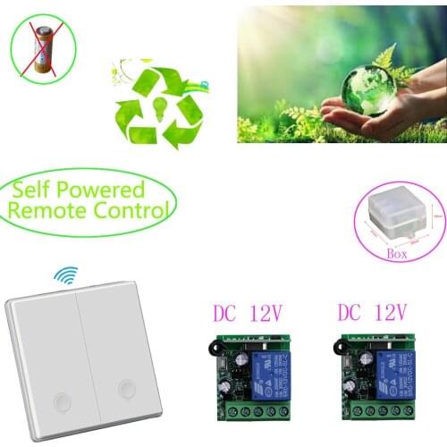 Intelligent DIY Wireless Remote Switch Relay DC 12V or 24V Self Induction Generator Wall Remote Control Switch