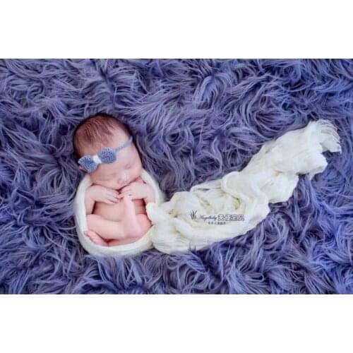 Back Photography Props Newvborn Faux fur blanket Basket Suffer Newborn Blanket Faux Fur