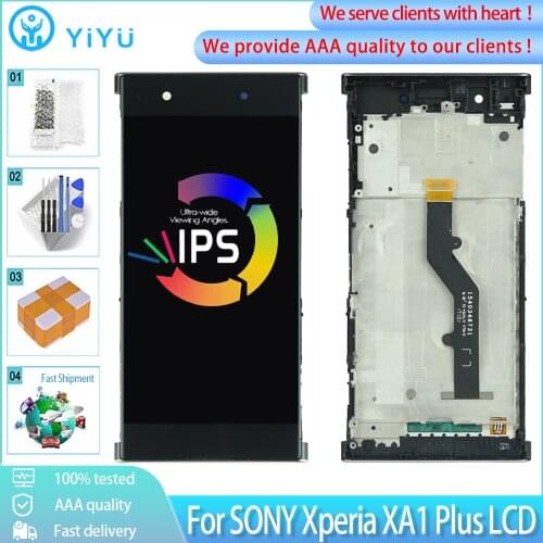5.5" Original For SONY Xperia XA1 Plus G3416 G3412 G3426 G3421 G3423 LCD Display Touch Screen With Frame Digitizer Replacement