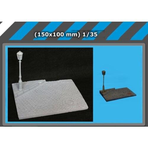 1/35 resin soldier scene component Base platform Street view street light model About 100x150mm
