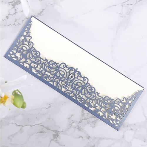 1pcs Laser Cut Wedding Invitation Card Rose Flora Business Card Birthday Greeting Cards Customized Decoration Party Supplies