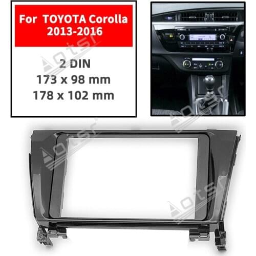 11-506 Double Din Fascia For TOYOTA Corolla Right wheel Radio DVD Stereo Panel Dash Mounting Installation Trim