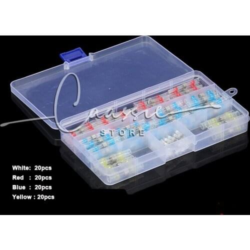 120PCS Solder Seal Wire Connectors, Self-Solder Heat Shrink Butt Connector Solder Sleeve Waterproof Insulated Electrical Butt Sp