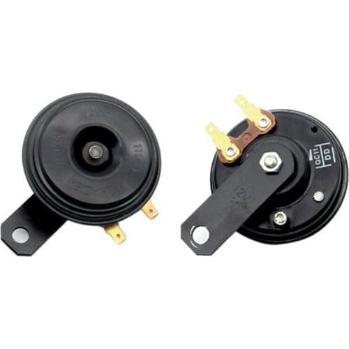2 Pcs Universal Motorcycle Electric Horns Auto Horns Loud Kit 12V 1.5A 105Db Waterproof Round Loud Horn Speakers