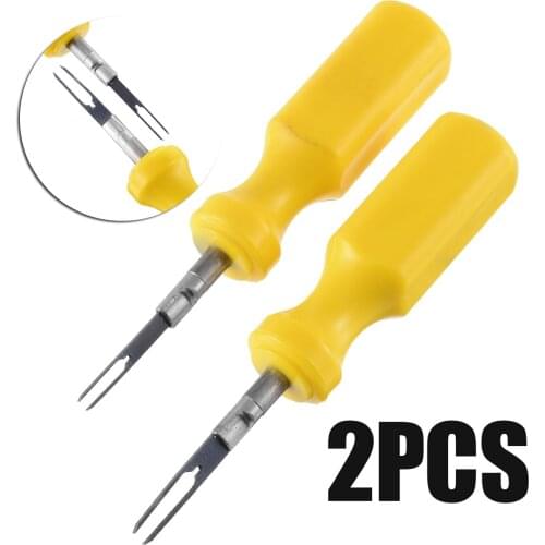 2pcs Car Wiring Connector Pin Release Extractor Puller Auto Terminal Removal Tool Kit with Plastic Handle For Audi