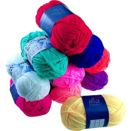 50 Grams/PC Lots Colors 5 Strands Of Milk Cotton Wool Baby Hand-Knitted Thread Sweater Doll DIY