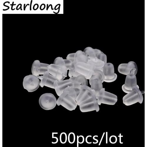 500pcs Earring Bob Silicon Back Earring Stoppers DIY Jewelry Findings & Components