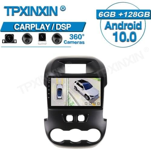 6+128G For Ford Ranger F250 2011-2014 Android 360 HD Auto Surround View Camera Car Multimedia Player Stereo Radio GPS Navigtion
