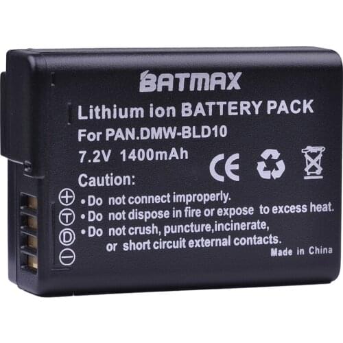 Batmax 1400mAh DMW-BLD10E DMW BLD10E BLD10 Battery for Panasonic DMC GF2GK GF2 G3 GX1 DMC-GF2 Cameras