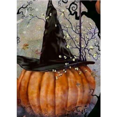 5D DIY Diamond Painting Halloween Fall Witch Crystal Diamond Embroidery Cross Stitch Pumpkin Needlework Home Decor