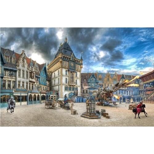 New 5D DIY Diamond Painting Efteling Game castle show theme park scenery Cross Stitch Needlework Home decorations gift P758