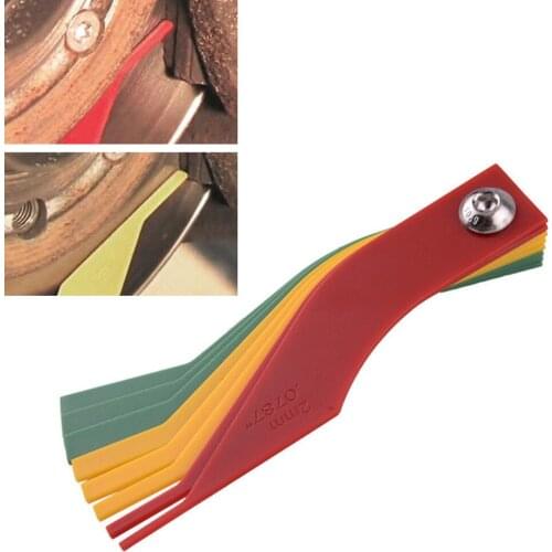 Car Brake Pads Thickness Gauge Brake Pads Measuring Instrument 8-in-1 Plastic Brake Feeler Gauge
