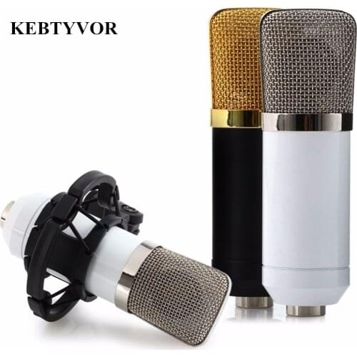 BM-700 Professional Wired Handheld Microphone 3.5mm Condenser With Shock Mount For Recording Computer Microfono