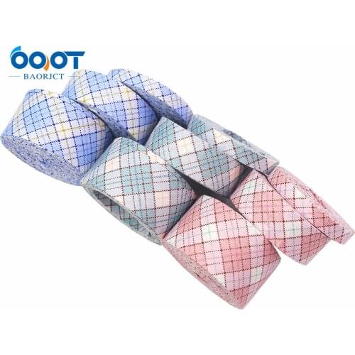 Double-Sided Geometry Cloth Ribbons 5Yards M-21623-953 10/25/38MM DIY Crafts Hairclip Apparel Accessories and Sewing Decorations