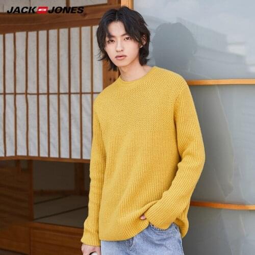 Jack Jones Winter Wool Round Neck Pure Color Sweater |219425516