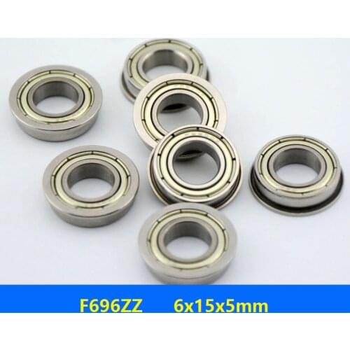 20pcs/50pcs/100pcs F696ZZ F696-2Z F696 ZZ Z 6x15x5 mm Miniature flange Ball Bearing deep groove double shielded 6*15*5