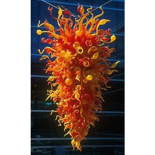 Hot sale modern hand blown glass art chandelier lighting