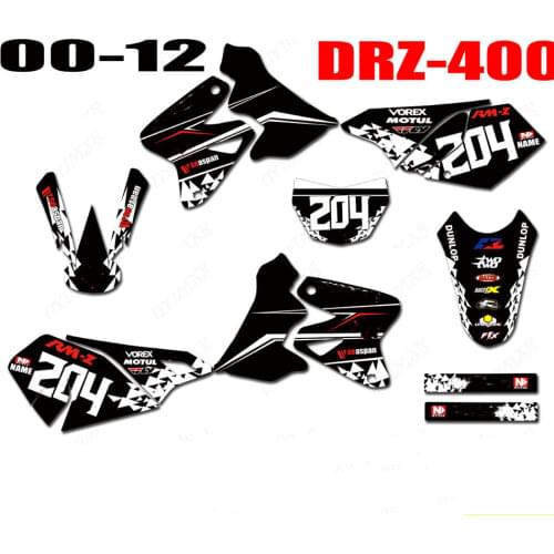 Motorcycle GRAPHICS Stickers Decos FOR Suzuki DRZ400 DR-Z400 DRZ400S DRZ400SM 2000-2004 2005 2006 2007 2008 2009 2010 2011 2012