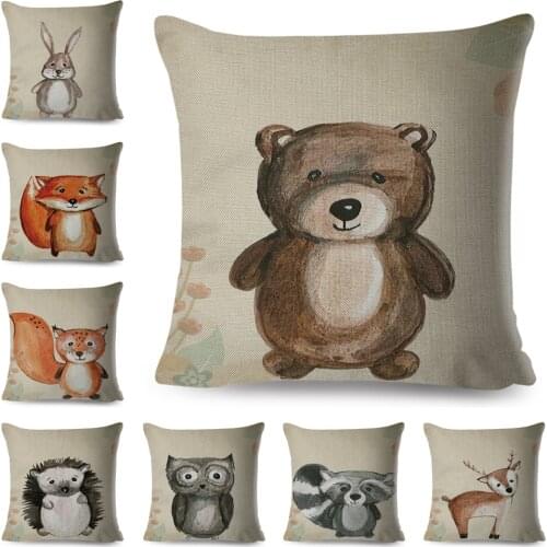 Cute Caroon Pet Cat Cushion Cover Decor Nordic Style Lovely Animal Cat Pillow Case for Sofa Home Car Pillowcase Pillowcase 45x45