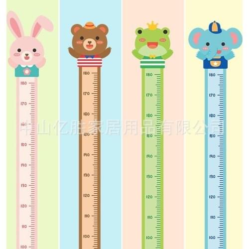 Height Stickers Simple Animal Cartoon Children Room Wall Decoration Pvc Height Stickers Self Adhesive Wall Stickers
